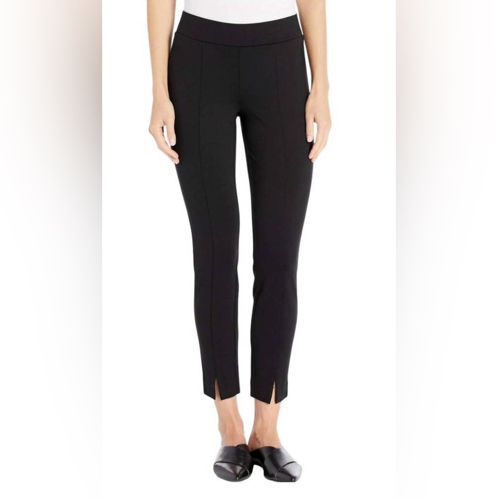 NYDJ Women’s Black Ponte Slimming Legging with Front Slit Size 8‎ EUC